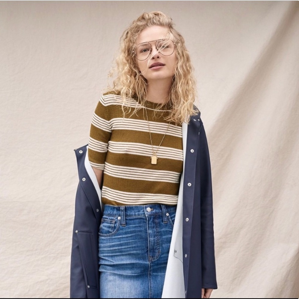 Madewell Olive Merino Wool Sweater